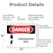 Signmission Underground Live Wire Danger Sign, Aluminum, 24in W x 18in L, 2PK OS-2PACK-DS-A-1824-L-1600 - alternate 6